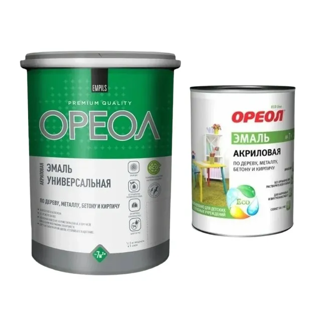 Эмаль акрил ОРЕОЛ зеленая 1,9кг (3019) /15404