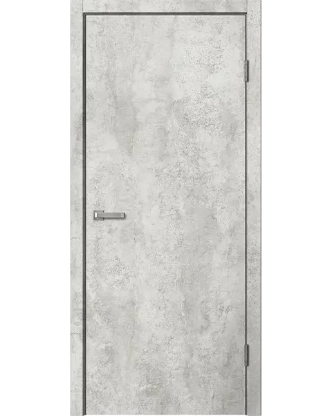 Гладкое Полотно дверное глухое 600*2000 цемент темный ЧЕРНАЯ КРОМКА/535-600