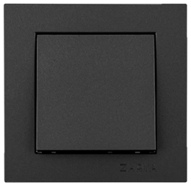 Переключатель ЗАРЯ ВТ-01 черный soft-touch /4855