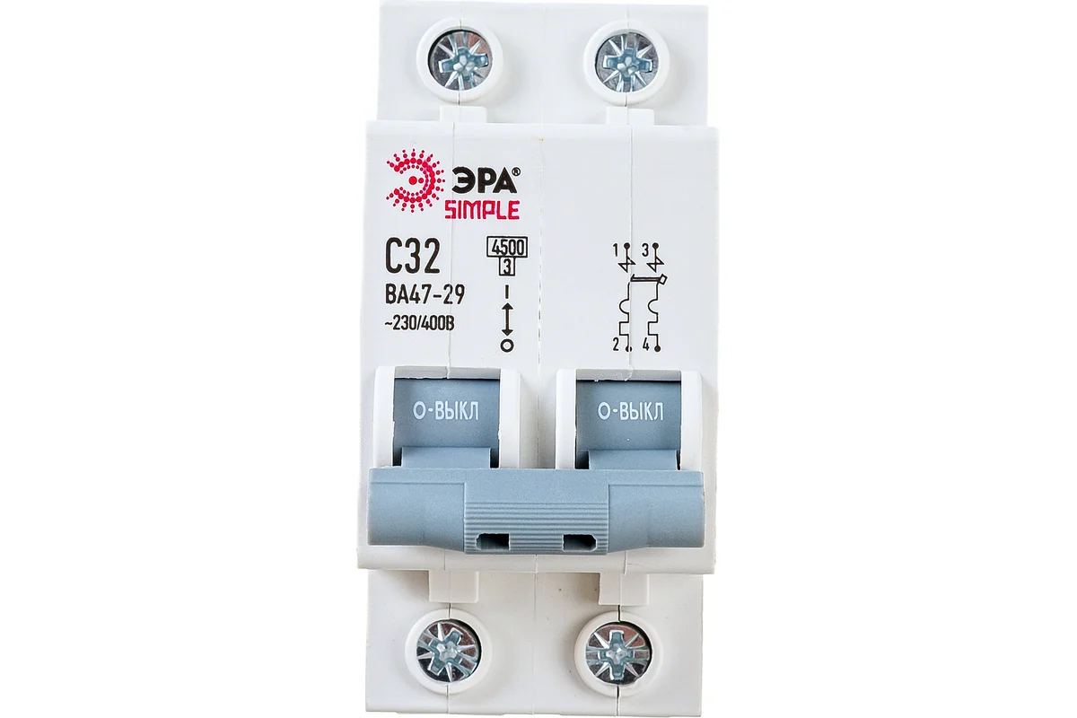 Автомат ЭРА SIMPLE ВА 47-29 2Р 32А /1421