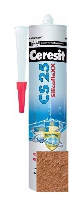 Затирка силиконовая Ceresit CS-25 MicroProtect  280 мл, терра/1562