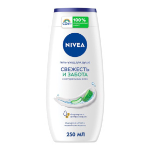 Гель-уход для душа "NIVEA" Нежное увлажнение (с маслом миндаля) 250мл