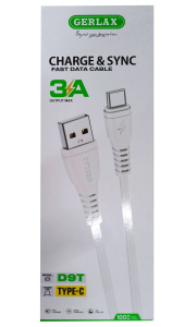Кабель USB GERLAX D9T Type-C 3A