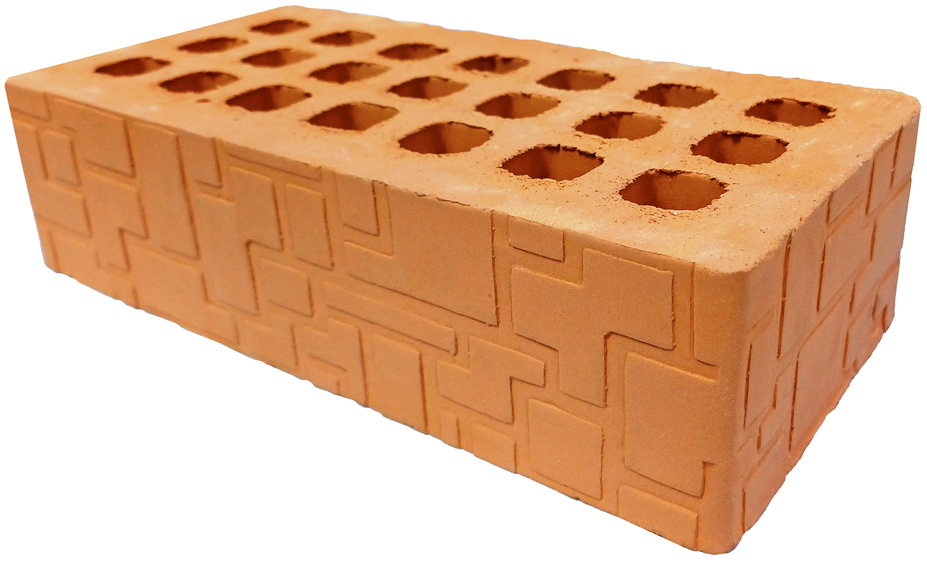 Кирпич облицовочный лицевой М -125  Брылино Абрикос ЛАБИРИНТ 250*120*65  К56