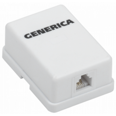 Розетка 1-м компьтерная ОП RJ12 кат.3 UTP CENERICA CS-2-3C03U-12-G /1318182