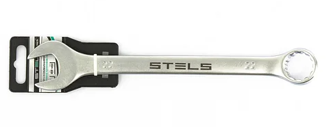 Ключ комбинированный STELS 22 мм, CrV матовый хром /15216