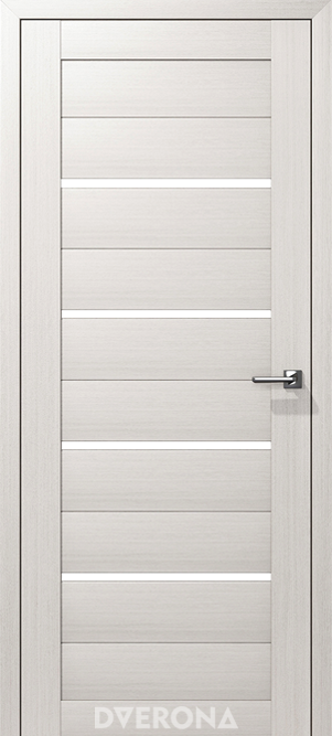 ДЦ 600 ПВХ Йота Снежная Лиственница экошпон (21х7) Черное стекло /011-076