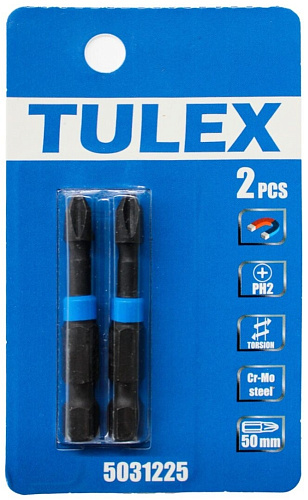 Бита торсионная TULEX кованая PH2, 50мм(1шт) 5031225-1