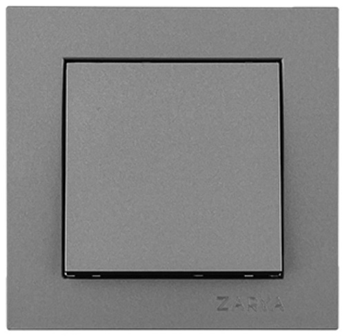Переключатель ЗАРЯ ВТ-01 серый soft-touch /4833