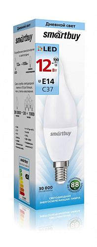 Лампа LED Smartbuy-C37-12W/4000/E14/3491
