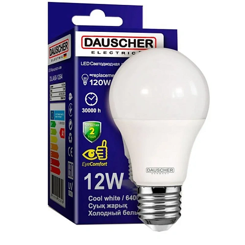 Лампа DEUTSHER А60 12W Е27 6400К/47208