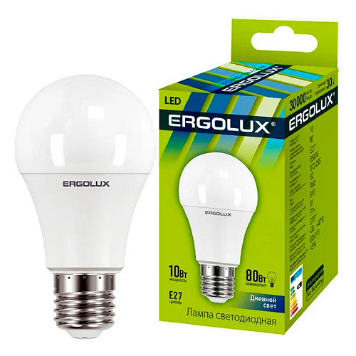 Лампа ERGOLUX LED-A60-10W-E27-6K /0009/0030
