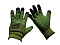Перчатки зеленые утепленные прорезиненные/4514