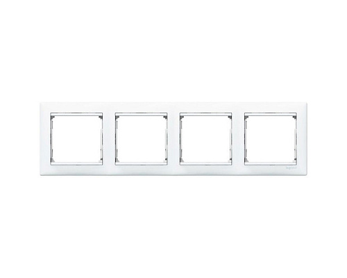 Рамка VALENA 4м белая Leg 774454
