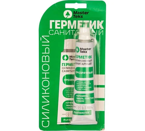 Герметик силиконовый MasterTeks ProfiMaster универсальный 80мл прозрачный/2175