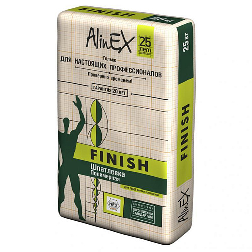 Шпатлевка AlinEX FINISH, 1 кг, полимерная/5670