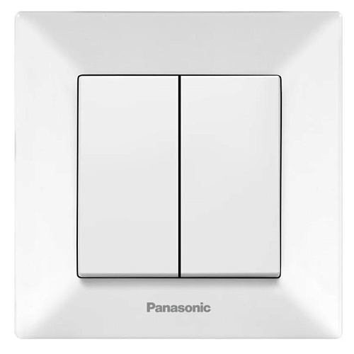 Выключатель Panasonic двойной белый WNTC00092WH/315-36025