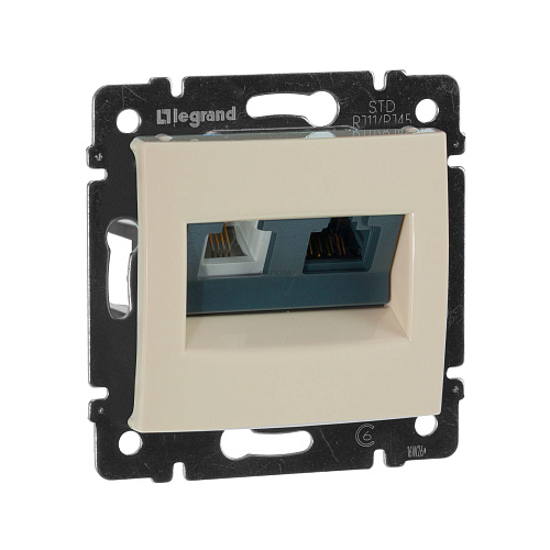Розетка Legrand RJ11 VALENA мех. белый 