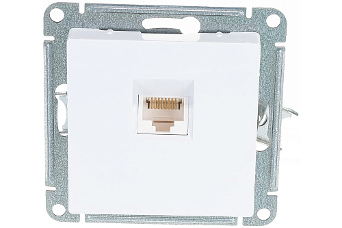 Механизм розетки комп. RJ45 Atlas Design БЕЛЫЙ ATN000183