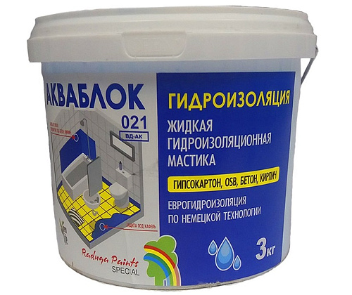 Мастика гидроизоляционная Aquablock РАДУГА-021 3 кг /0589