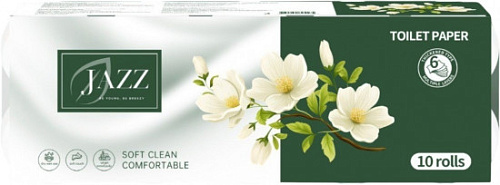 Бумага туалетная Jazz 10 рулонов/9825