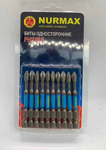 Бита Nurmax односторонняя РН2*65мм