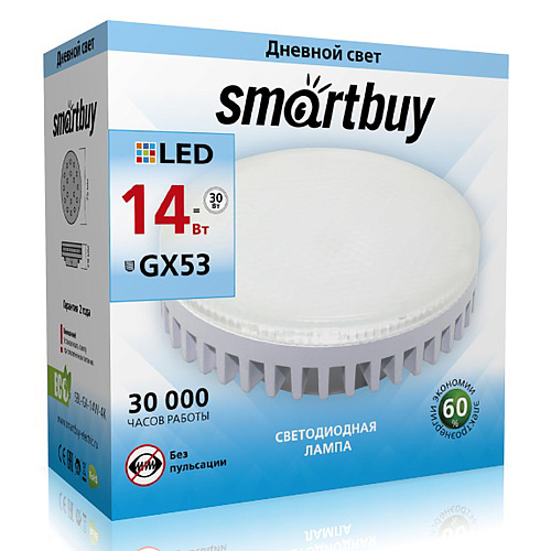 Лампа LED Smartbuy-GX53-14W/6000 m/3778