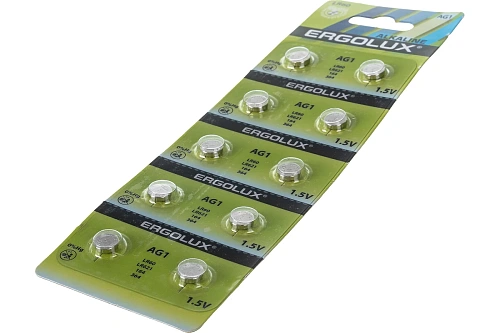 Батарейка Ergolux Alkaline AG1 2 шт LR60 /14768