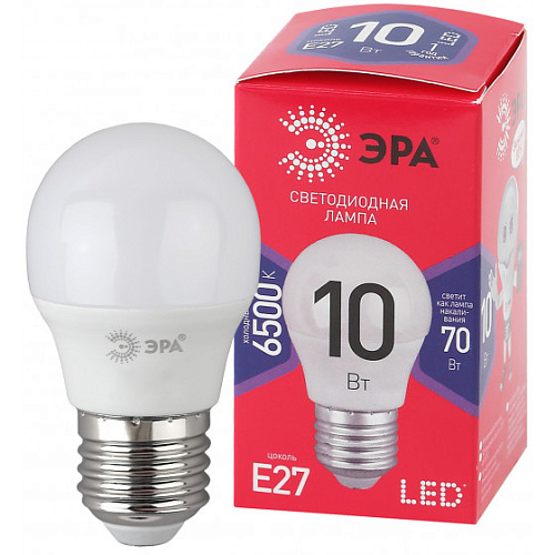 Лампа LED ЭРА Р45-10W-865-E27 R 6304